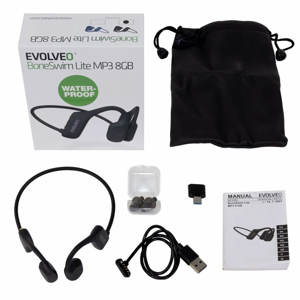 Evolveo BoneSwim Lite MP3 8GB Headset Black