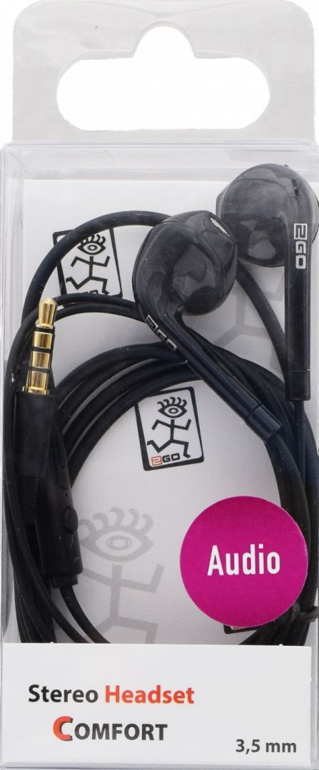 2GO Comfort In-Ear Stereo Headset Black