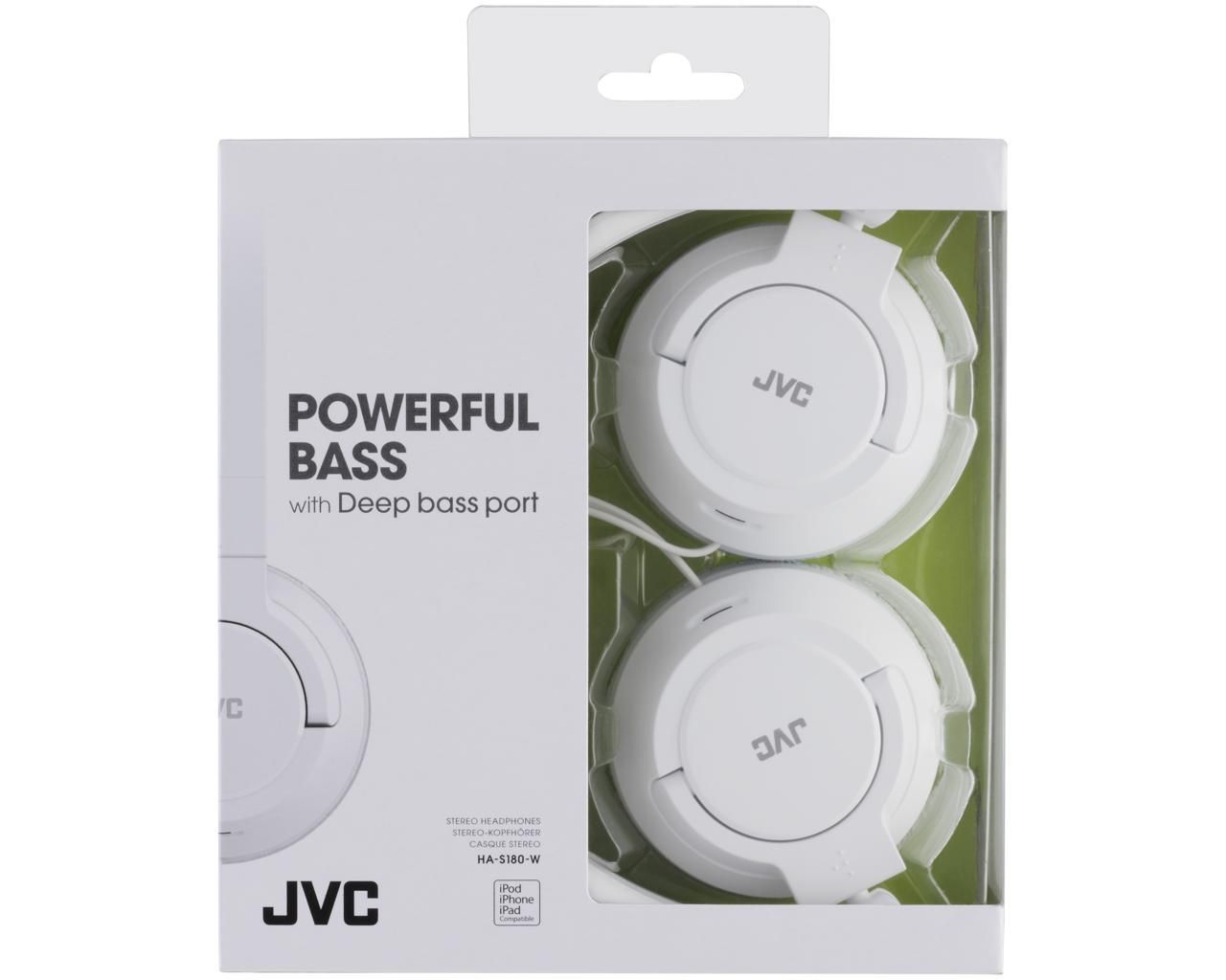 JVC HA-S180-W-E Lightweight Headphones White