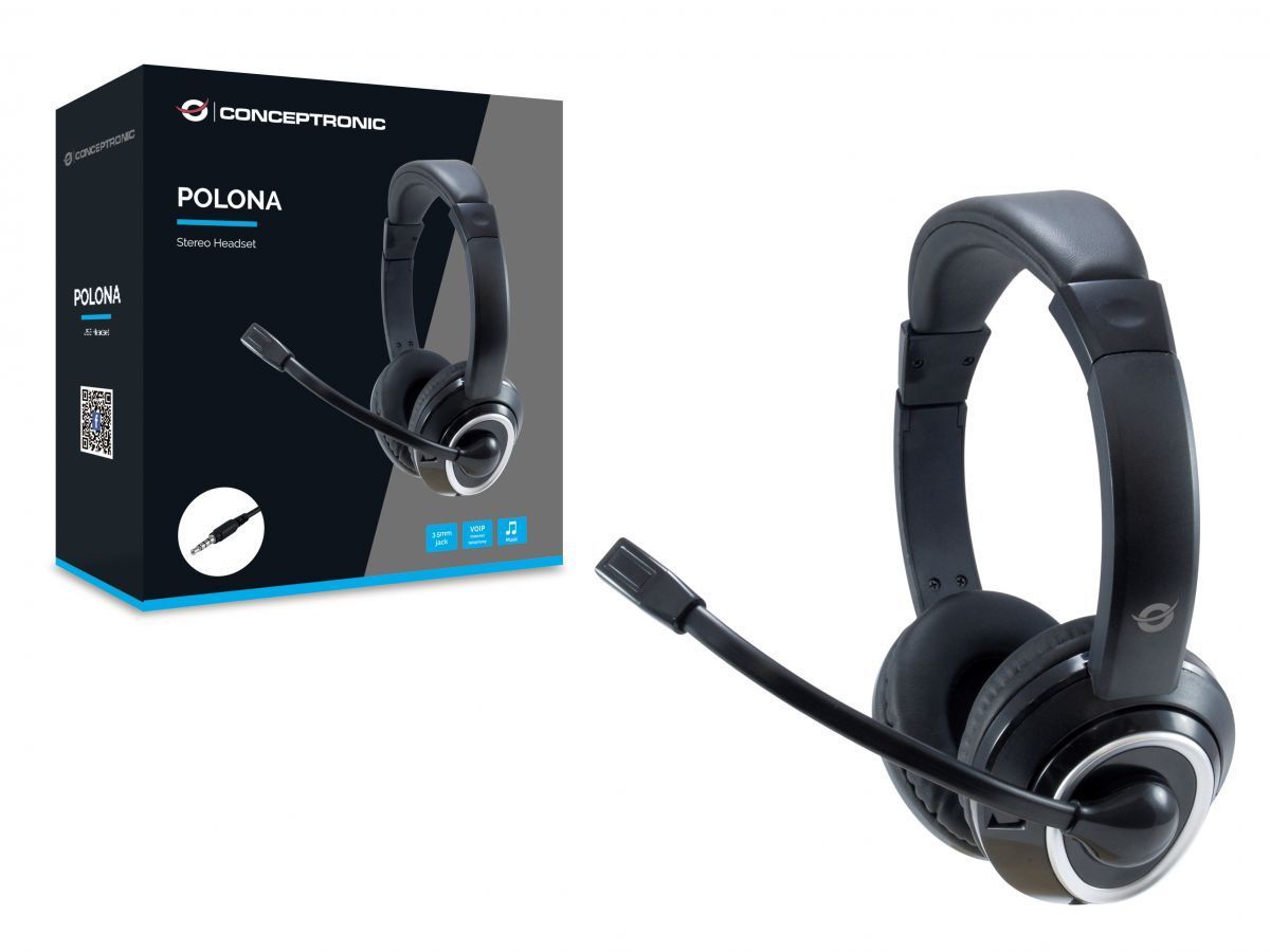 Conceptronic POLONA02B Headset Black