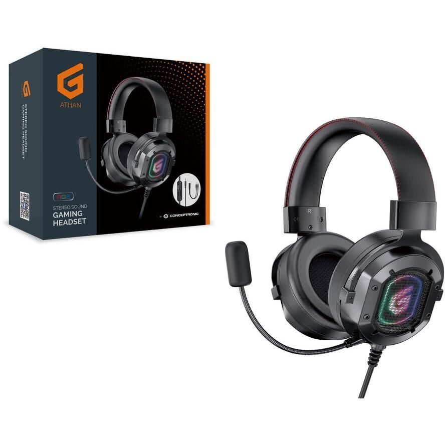 Conceptronic ATHAN03B RGB Gaming Headset Black