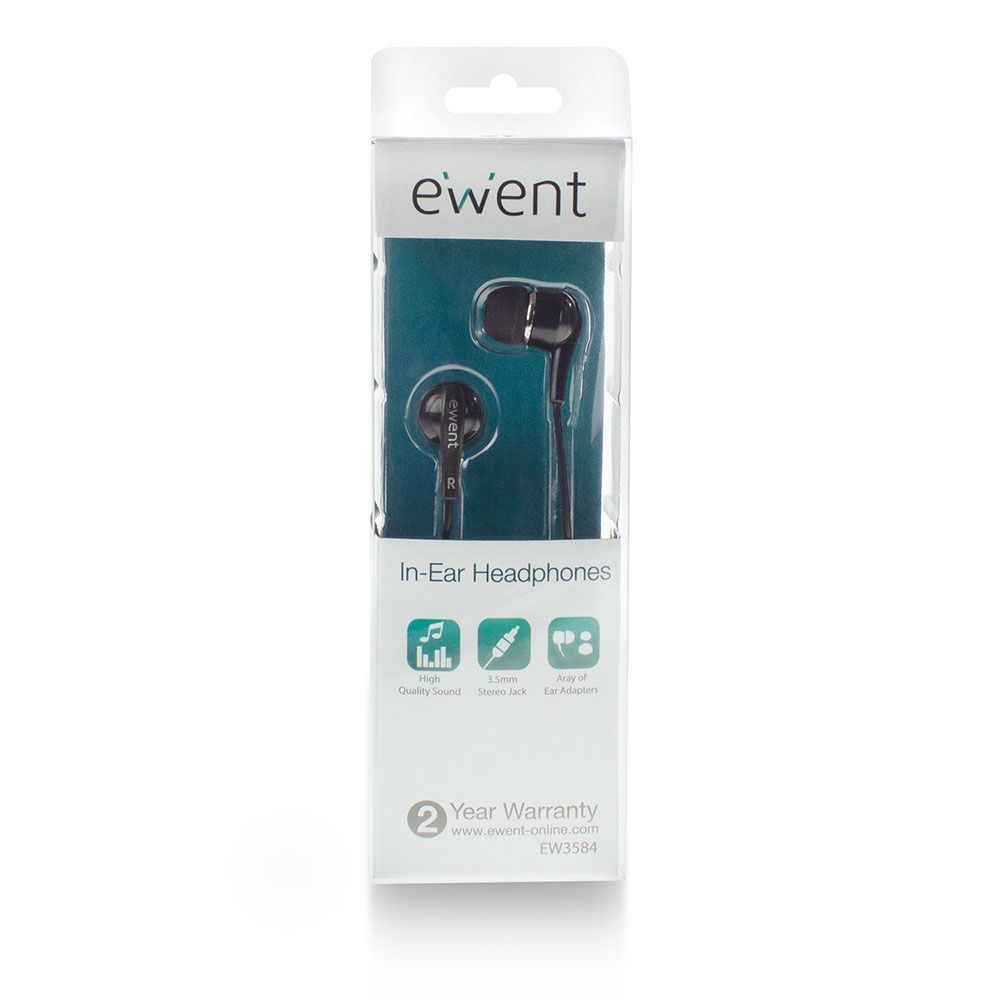 Ewent EW3584 In-ear Headphones Black