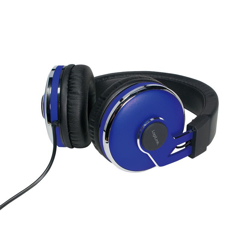 Logilink On-Ear Stereo Headset Black/Blue