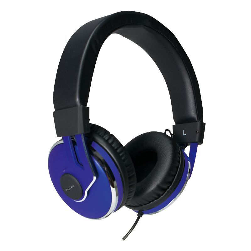 Logilink On-Ear Stereo Headset Black/Blue