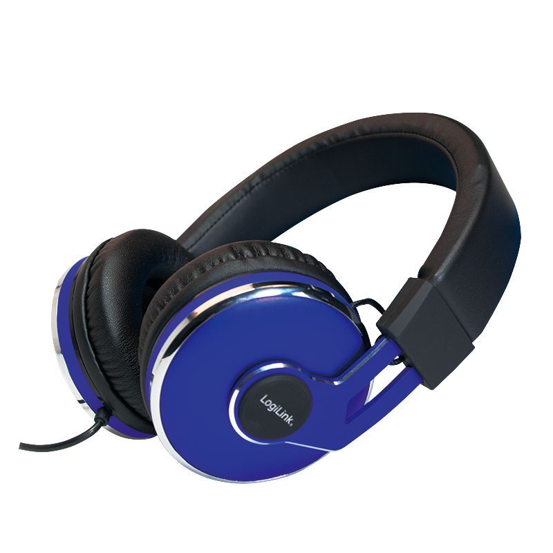 Logilink On-Ear Stereo Headset Black/Blue