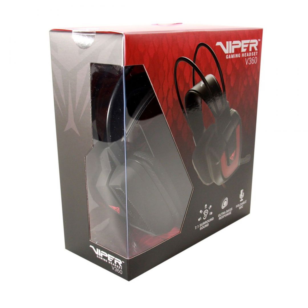 Patriot Viper V360 Gamer Headset Black