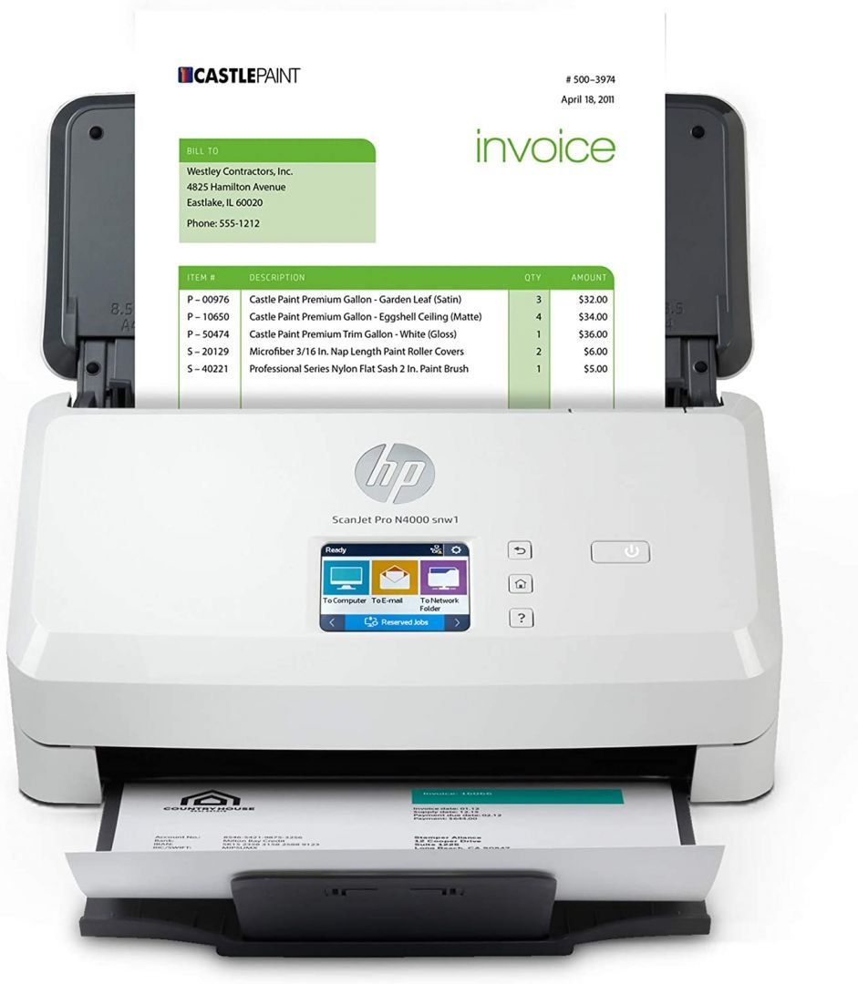 HP Scanjet Pro N4000 snw1 Lapáthúzos Szkenner White