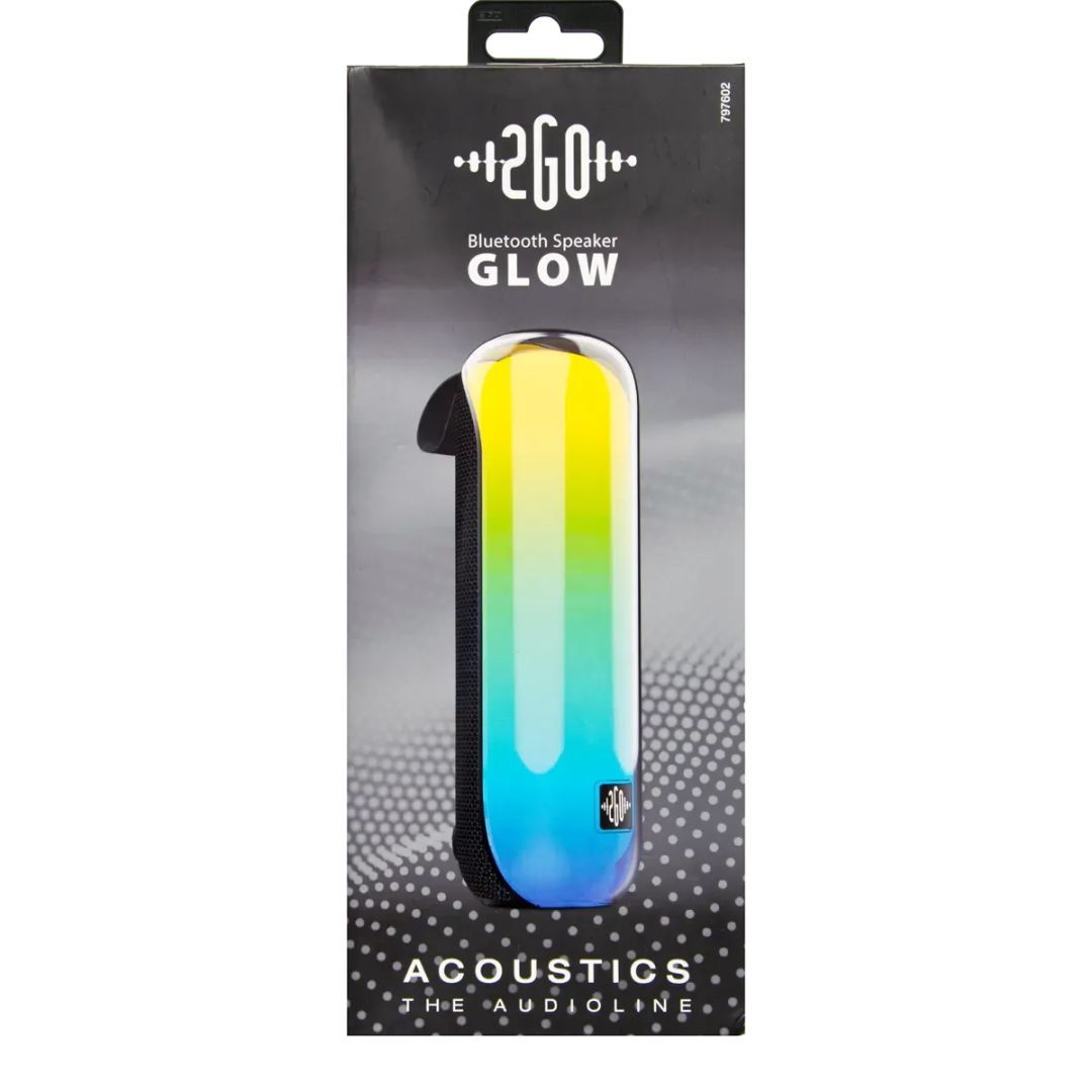 2GO Glow Acoustics Bluetooth RGB Speaker Black