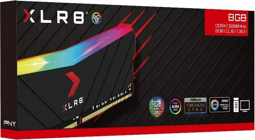 PNY 8GB DDR4 3600MHz XLR8 Gaming EPIC-X RGB Black