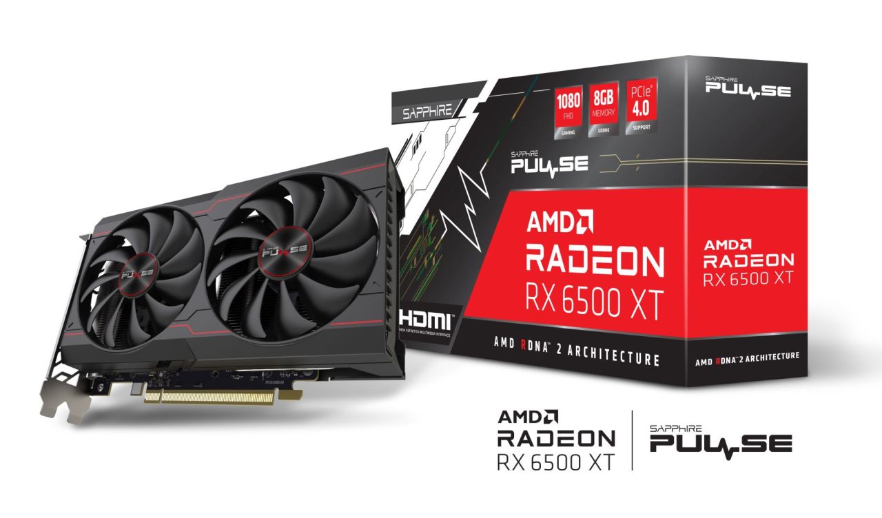 Sapphire Radeon RX6500 XT 8GB DDR6 Pulse Gaming OC