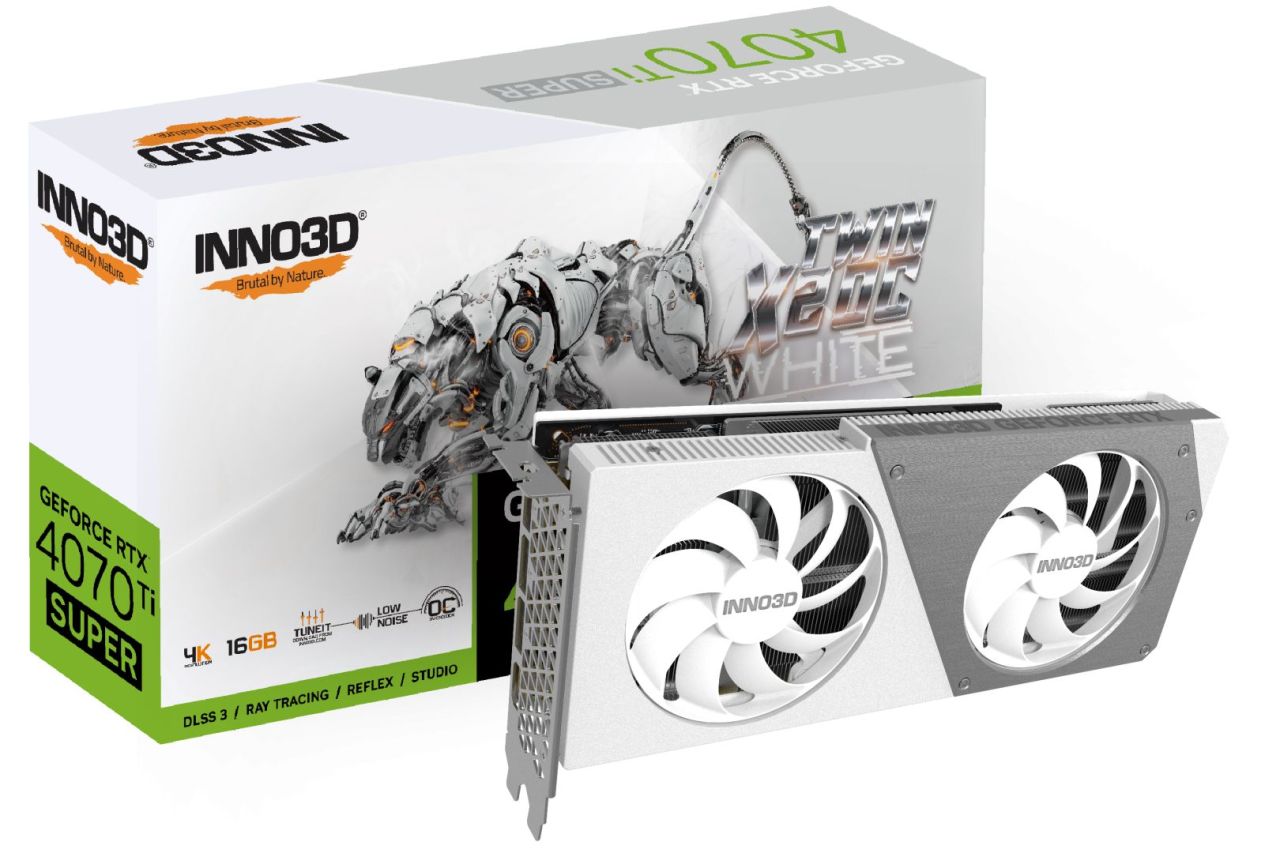 Inno3D GeForce RTX4070 Ti Super 16GB DDR6X Twin X2 OC White