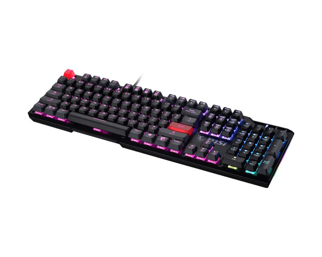 Msi Vigor GK41 Dusk Gaming RGB Kailh Red Mechanical Keyboard Black US