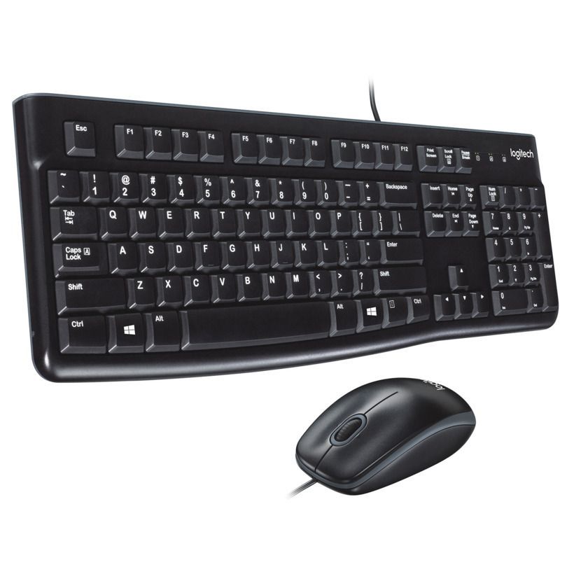 Logitech MK120 USB Keyboard + Mouse Black DE