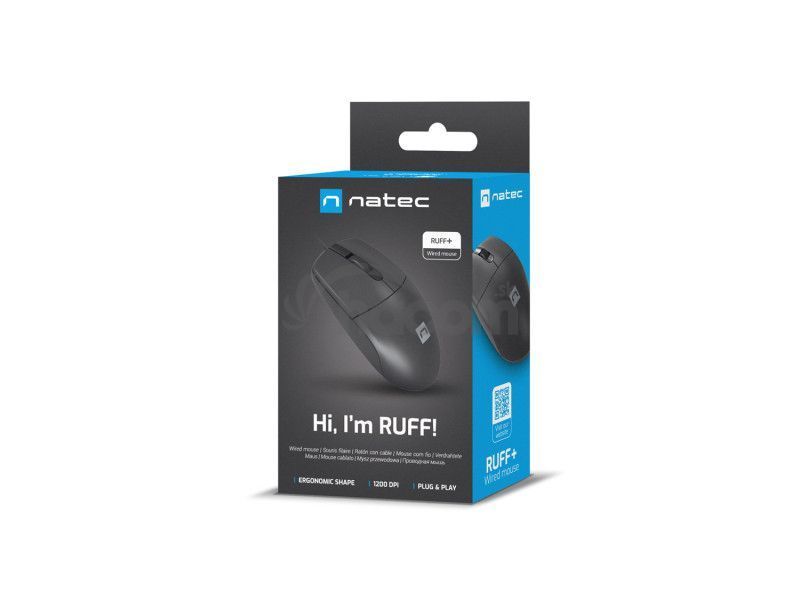 natec Ruff Plus Mouse Black