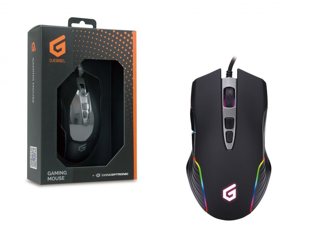 Conceptronic DJEBBEL 7D Gaming mouse Black