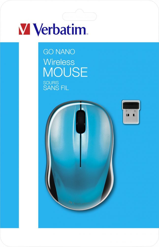 Verbatim Go Nano Wireless Mouse Caribbean Blue Verbatim Go Nano Wireless Mouse Caribbean Blue