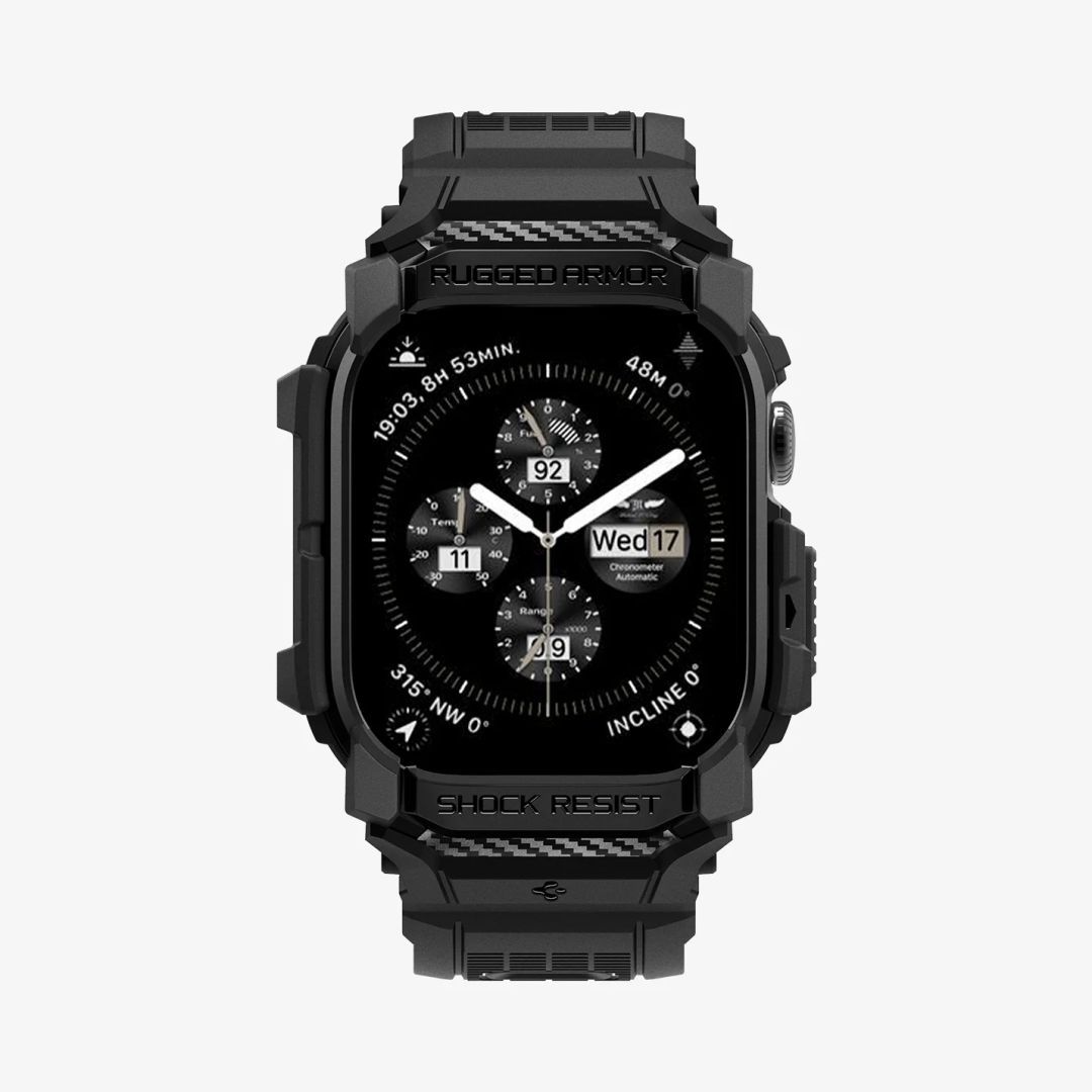 Spigen Rugged Armor Pro Apple Watch 10 46mm Matte Black
