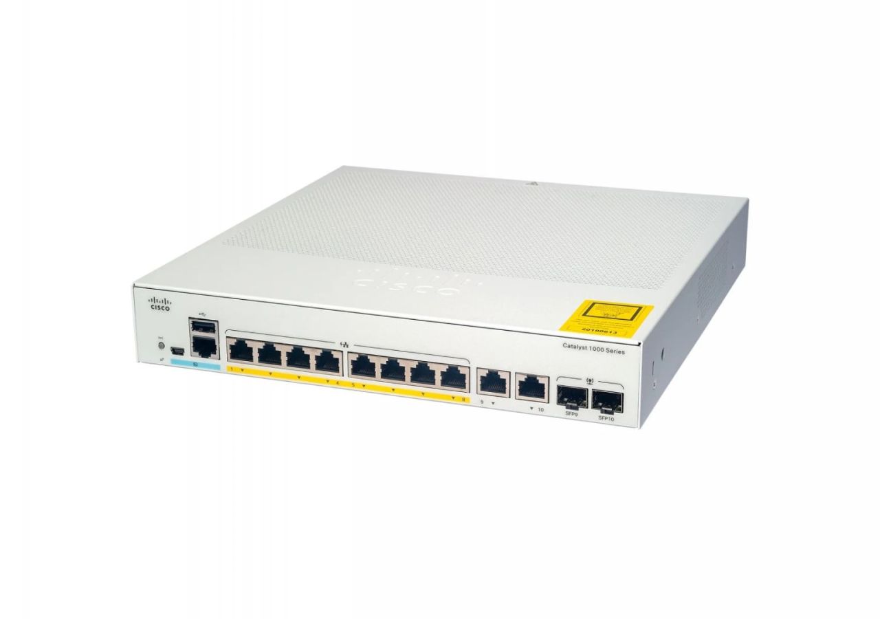 Cisco Catalyst 1000 8-Port GE Poe PS 2X1G SFP Switch