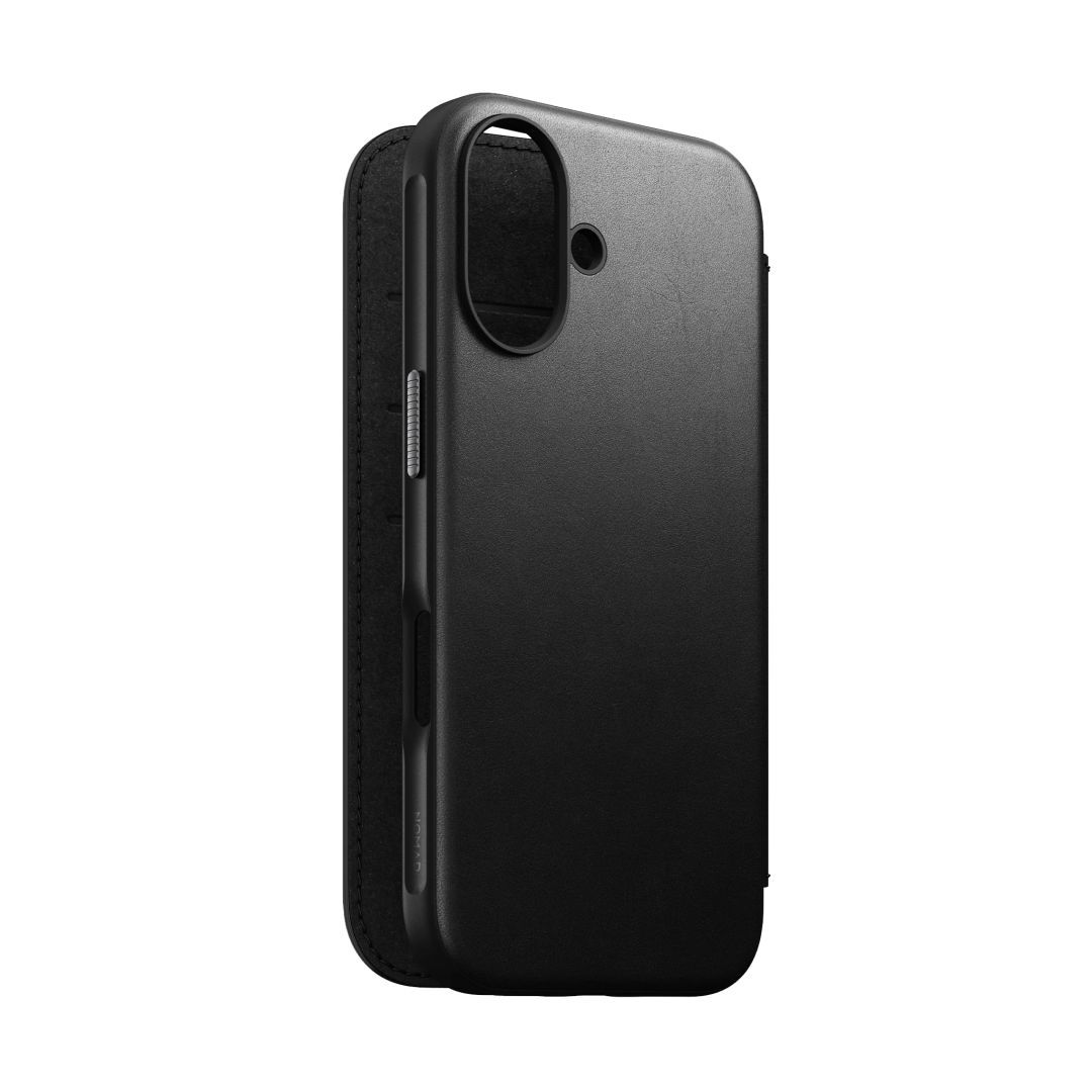 Nomad Modern Leather Folio iPhone 16 Black