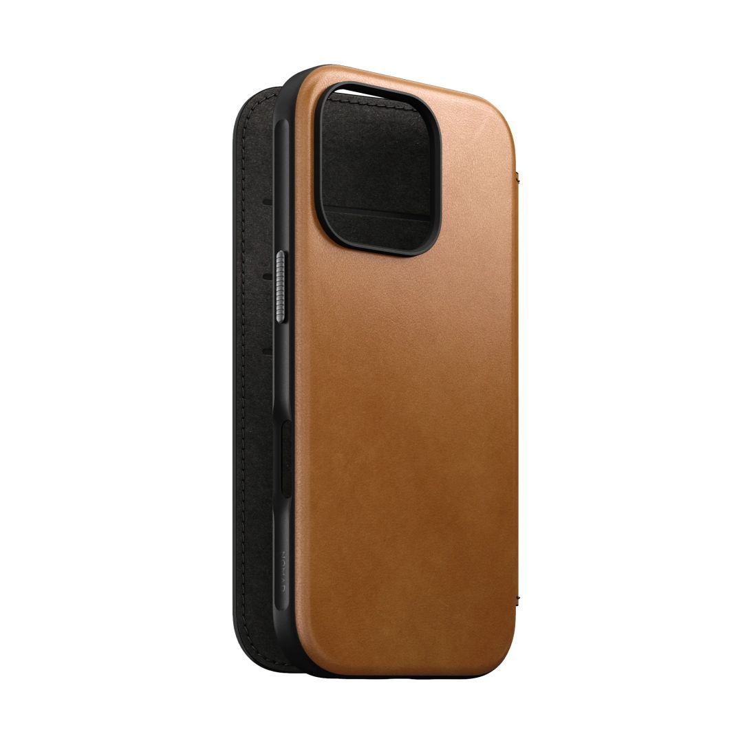 Nomad Modern Leather Folio iPhone 16 Pro English Tan