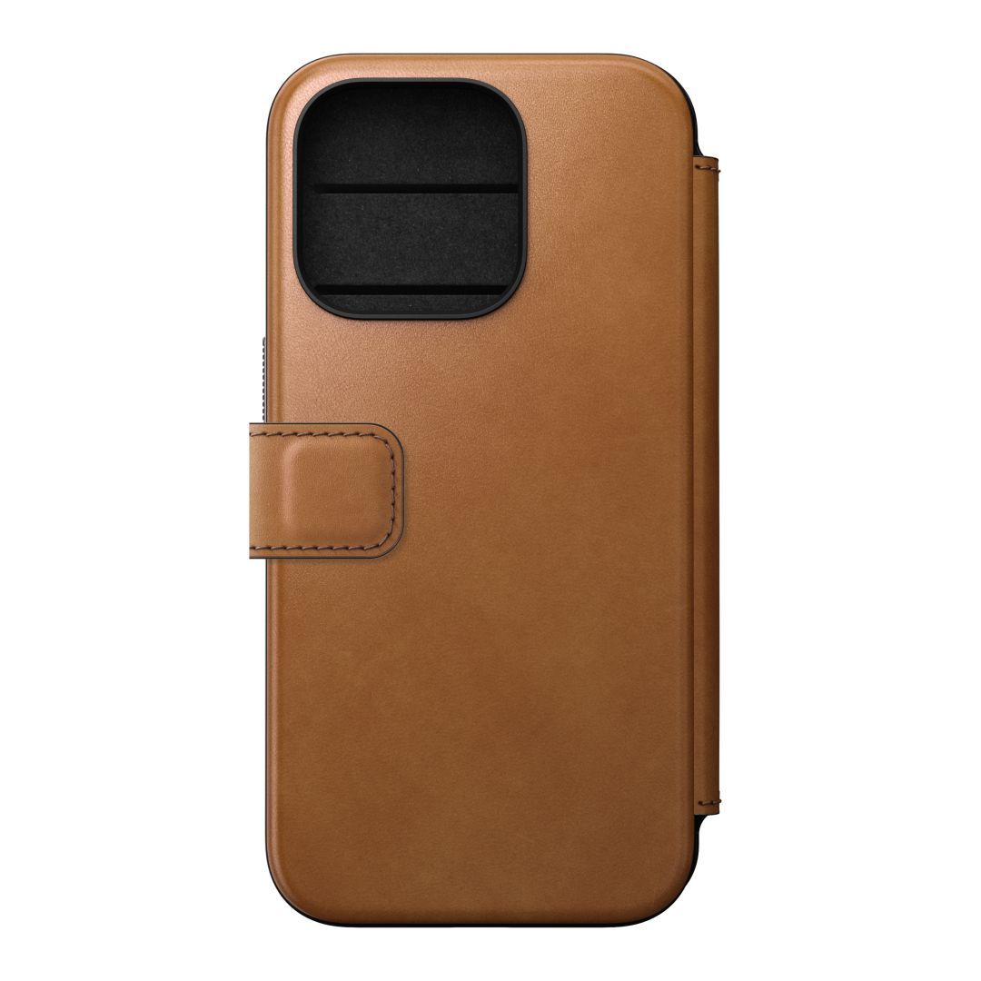 Nomad iPhone 15 Pro Modern Leather Folio English Tan