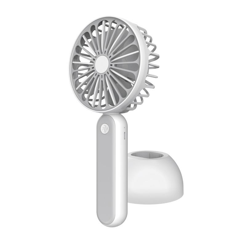 Platinet 2in1 Rechargeable Desk Fan with PowerBank 1200mAh White/Grey