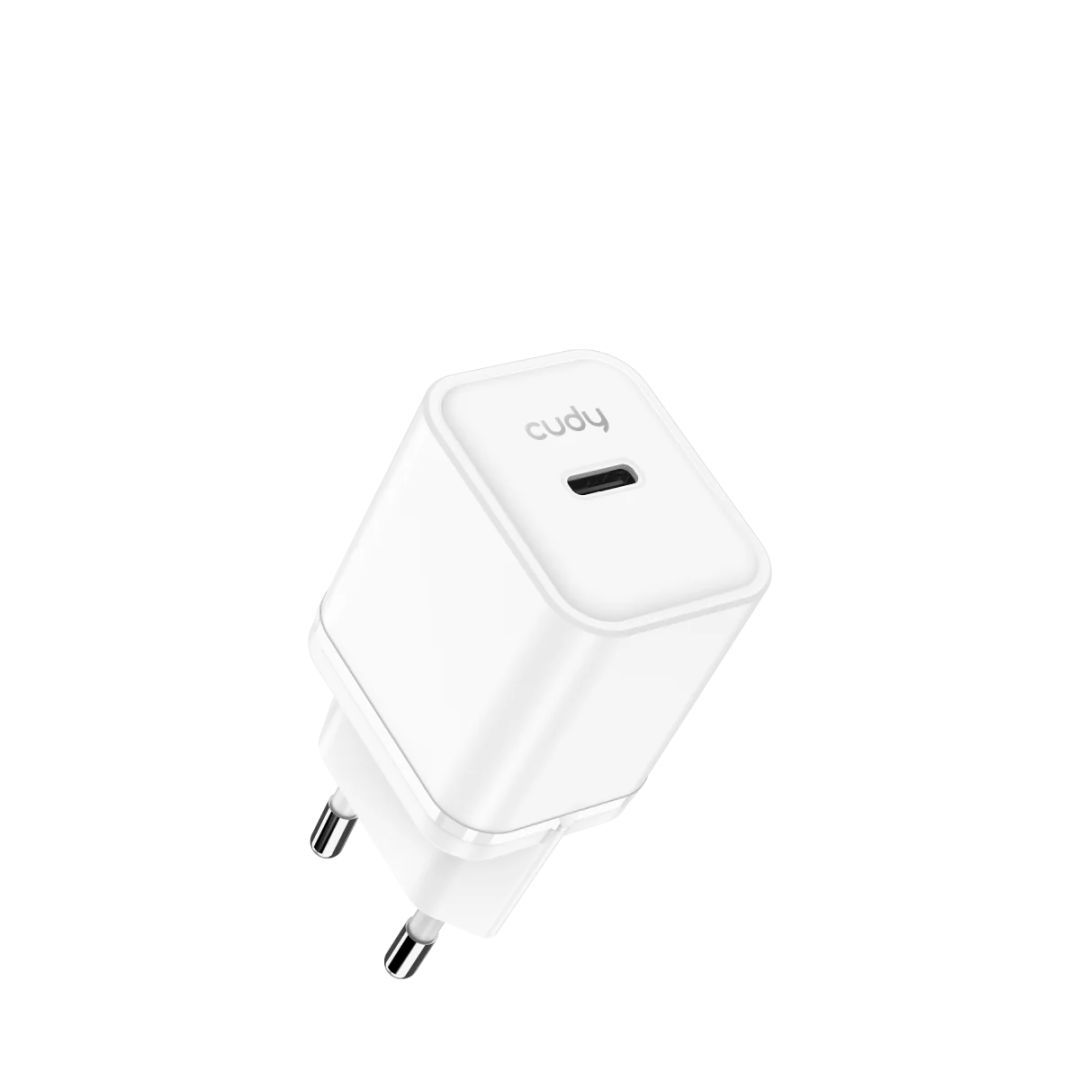 Cudy 20W USB-C GaN Charger with EU Plug Adapter White