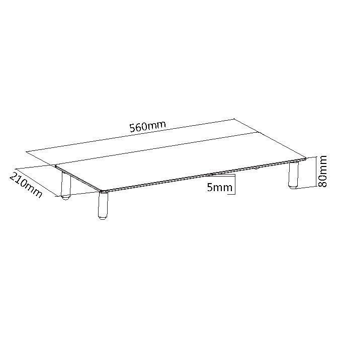 EQuip Glass Desktop Monitor Stand