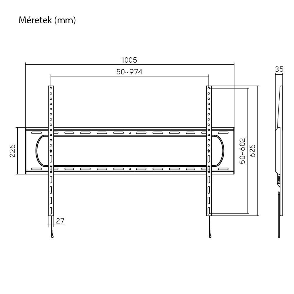 Stansson WM-60120 TV Wall mount 60"-120" Black