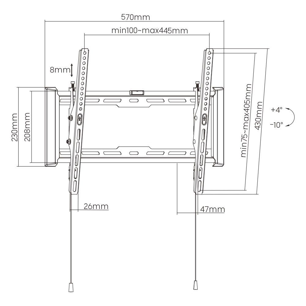 Stansson WM-3270 TV Wall mount 32"-70" Black