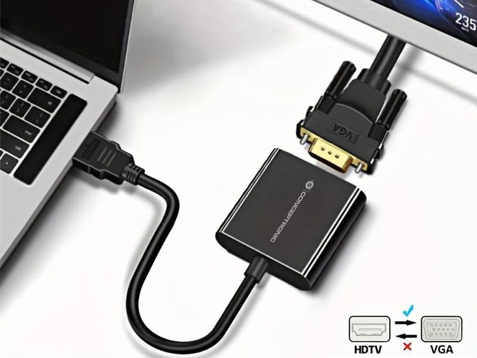 Conceptronic ABBY20B HDMI to VGA 1080P Adapter Black