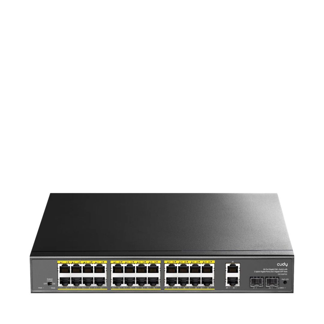 Cudy GS1026PS2 24-GbE PoE Switch with 2 Uplink GbE and 2 Uplink SFP