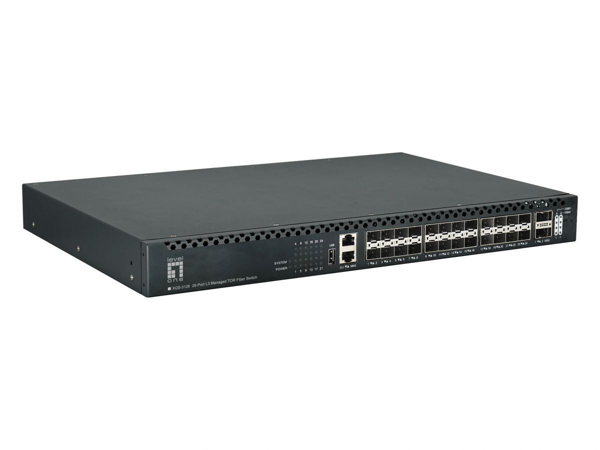 LevelOne XQS-3126 26-Port L3 Managed TOR Fiber Switch