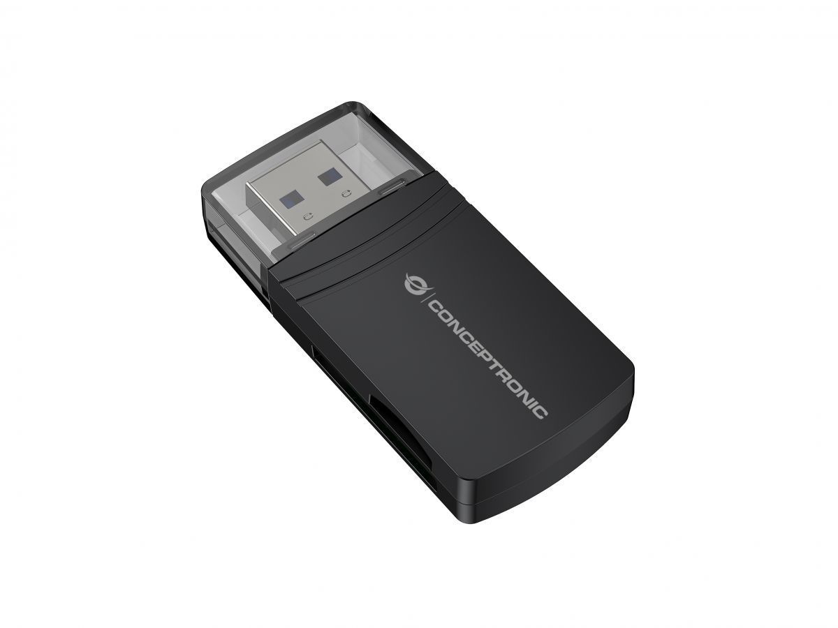 Conceptronic BIAN06B SD TF/MicroSD 4.0 Card Reader Black