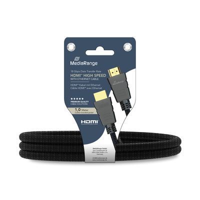 MediaRange MRCS195 HDMI High Speed Ethernet Cable 1m Black