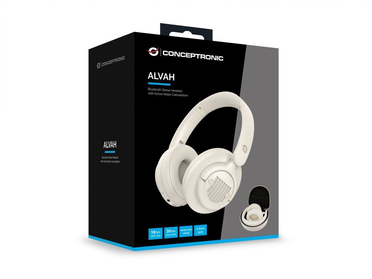 Conceptronic ALVAH02C Bluetooth Headset Cream