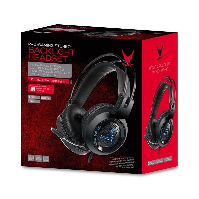 Platinet Omega Varr VH8020 RGB Gaming Headset Black