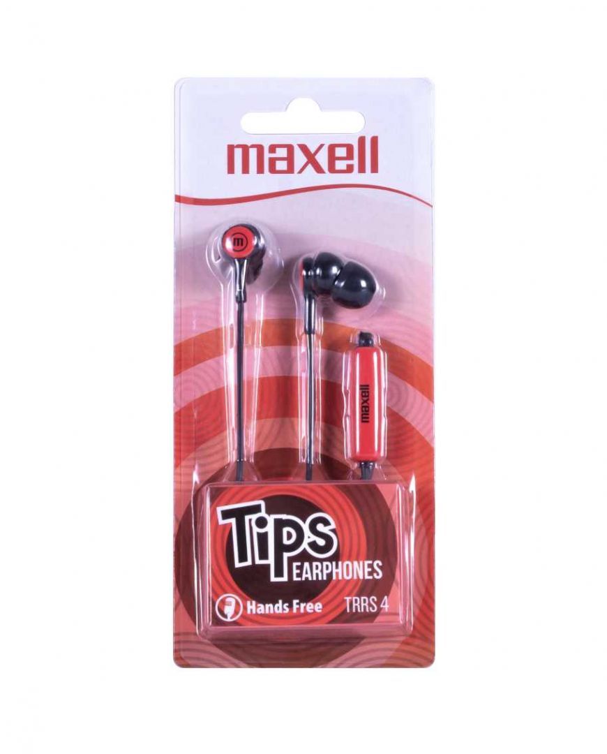 Maxell In-Tips Headset Black/Red