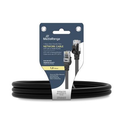 MediaRange CAT5e U-UTP Patch Cable 1m Black