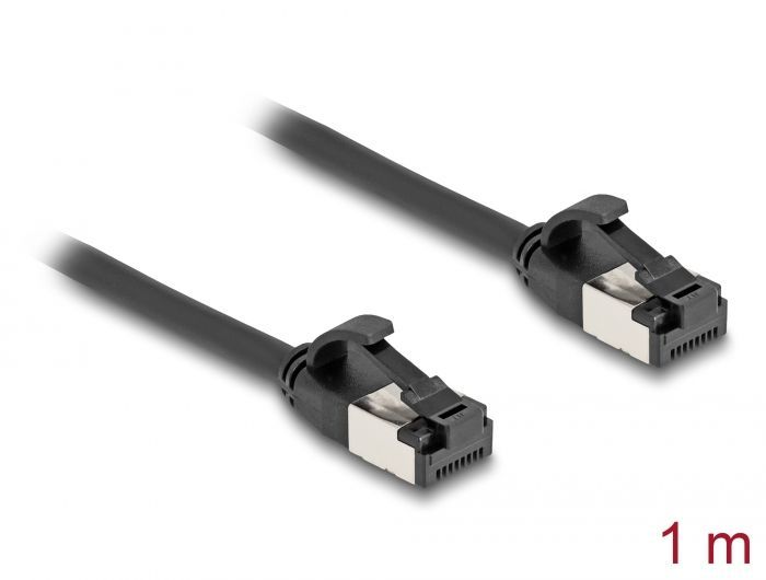 DeLock CAT8.1 U-FTP Patch Cable 1m Black DeLock CAT8.1 U-FTP Patch Cable 1m Black