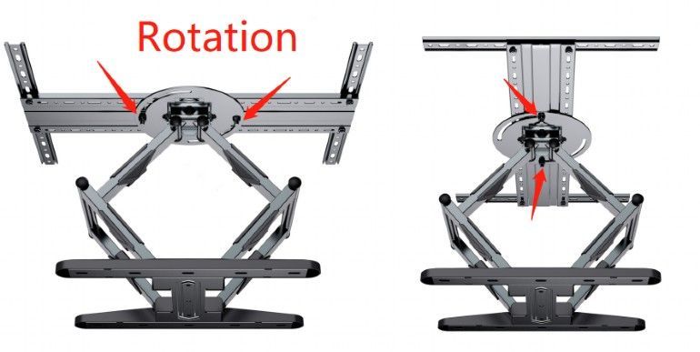 Gembird WM-80STR-01 Rotating full motion TV wall mount 40" - 80" Black