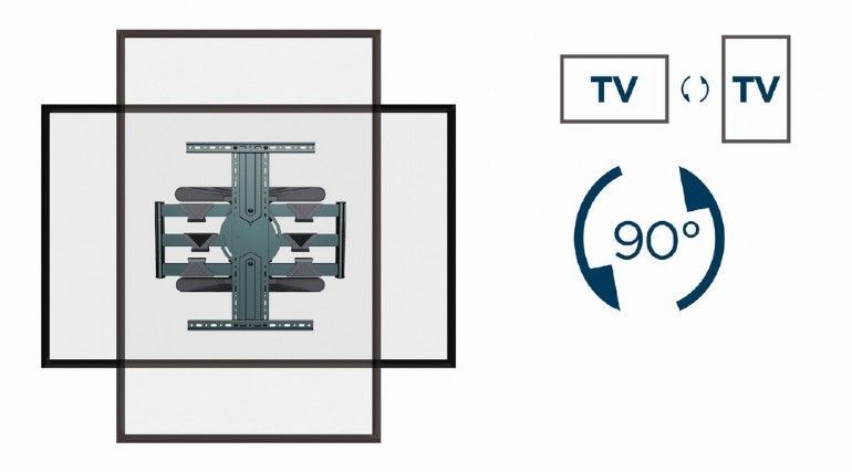 Gembird WM-80STR-01 Rotating full motion TV wall mount 40" - 80" Black