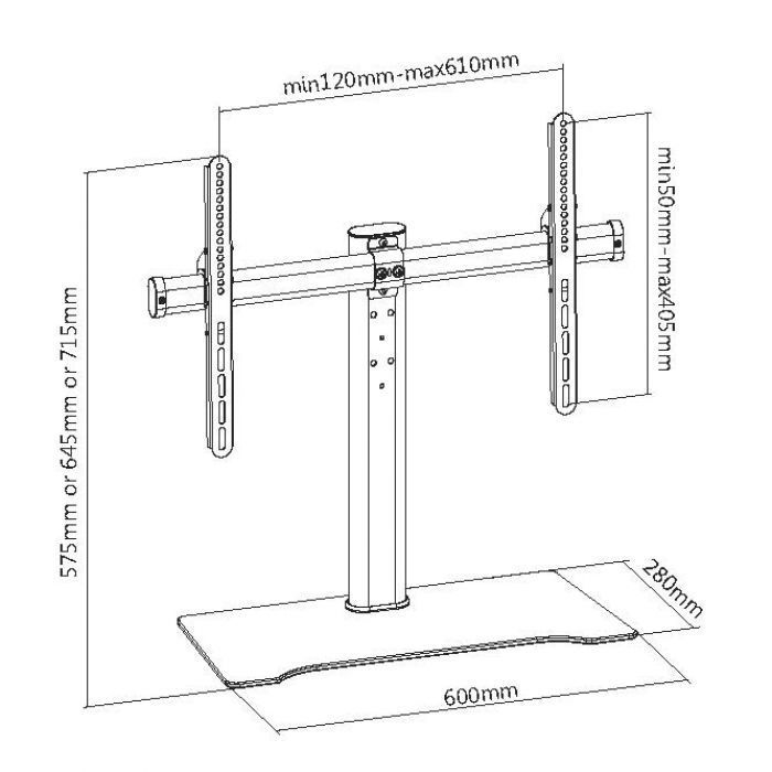 EQuip 32"~55" Universal TV Tabletop Stand