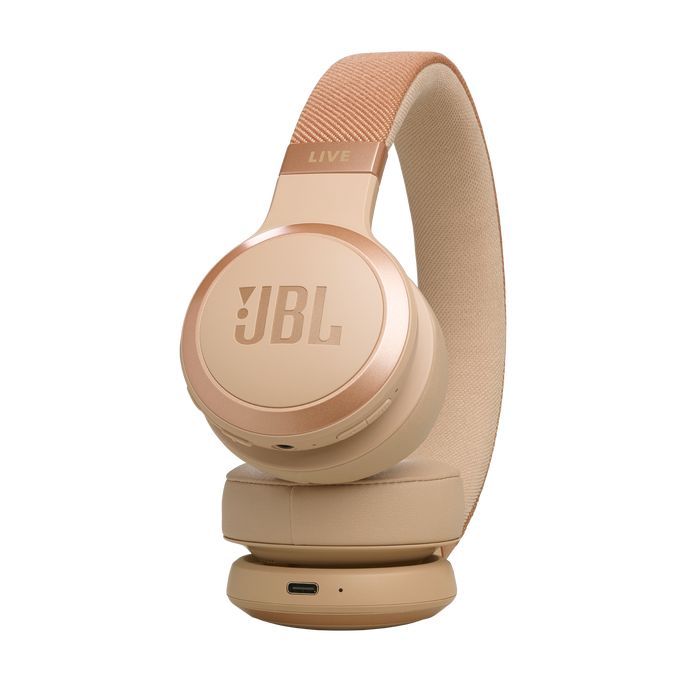 JBL Live 670NC Bluetooth Over-Ear Noise-Cancelling Headset Sand