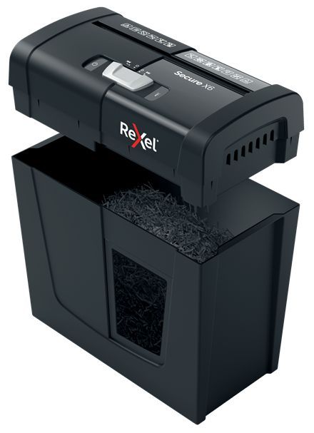 Rexel Secure X6 Iratmegsemmisítő Black