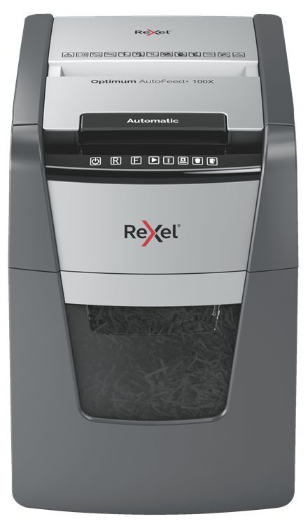 Rexel Optimum AutoFeed 100X Automata Iratmegsemmisítő Black