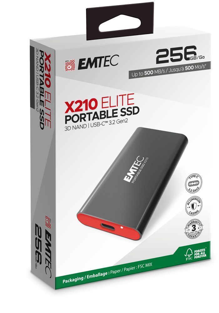 Emtec 256GB USB3.2 X210 Black/Red