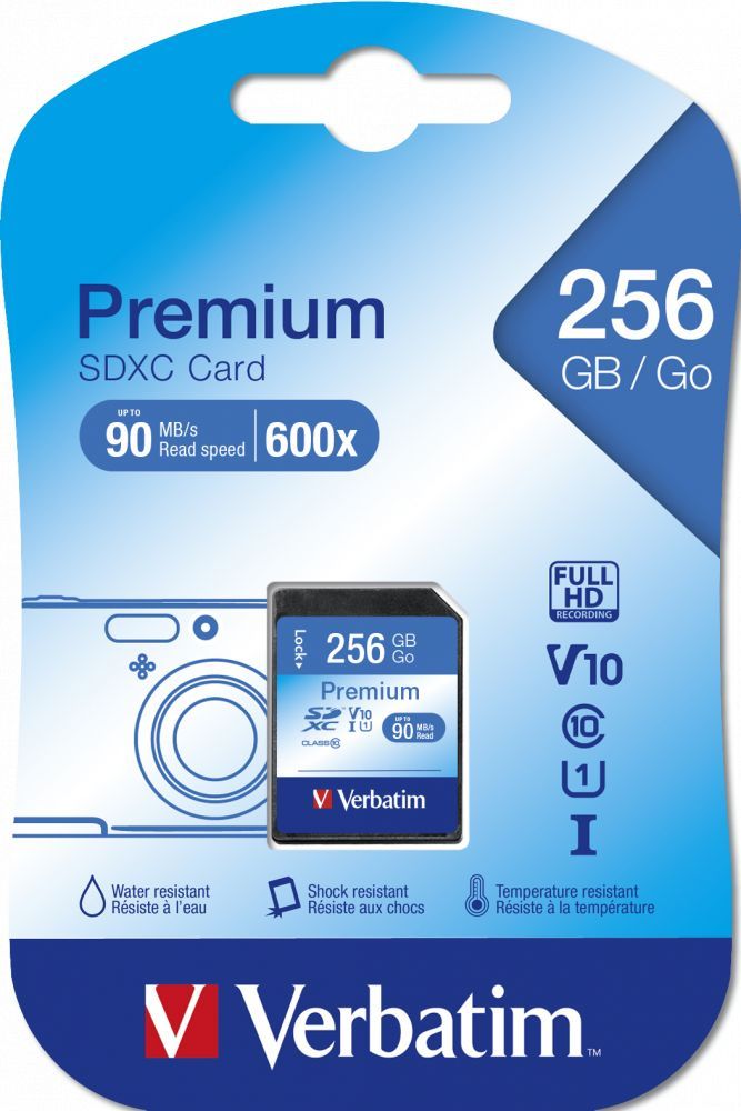 Verbatim 256GB SDXC Premium Class10 U1 V10