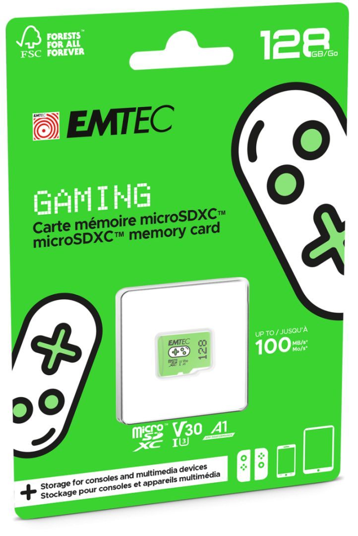 Emtec 128GB microSDXC Gaming U3 V30 A1