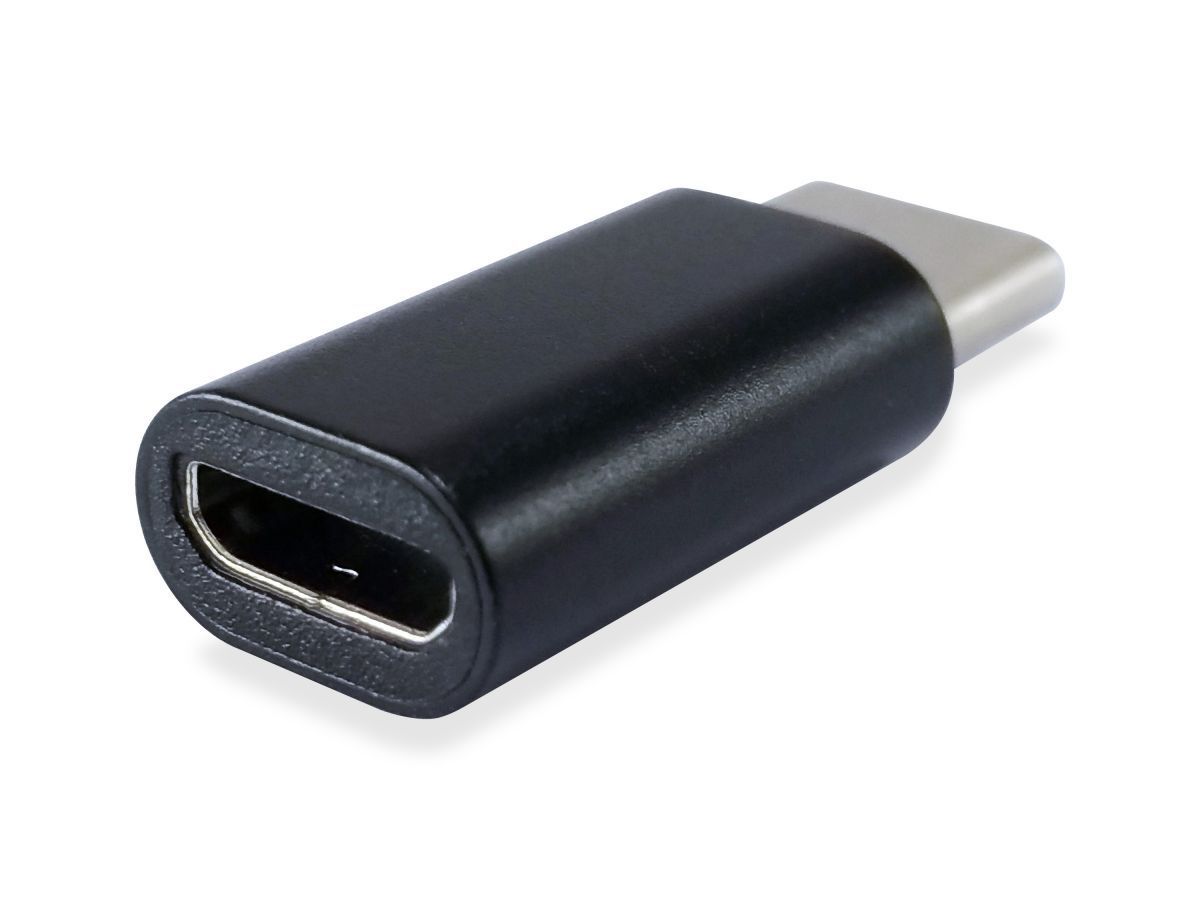 EQuip USB-C to Micro USB Adapter Black